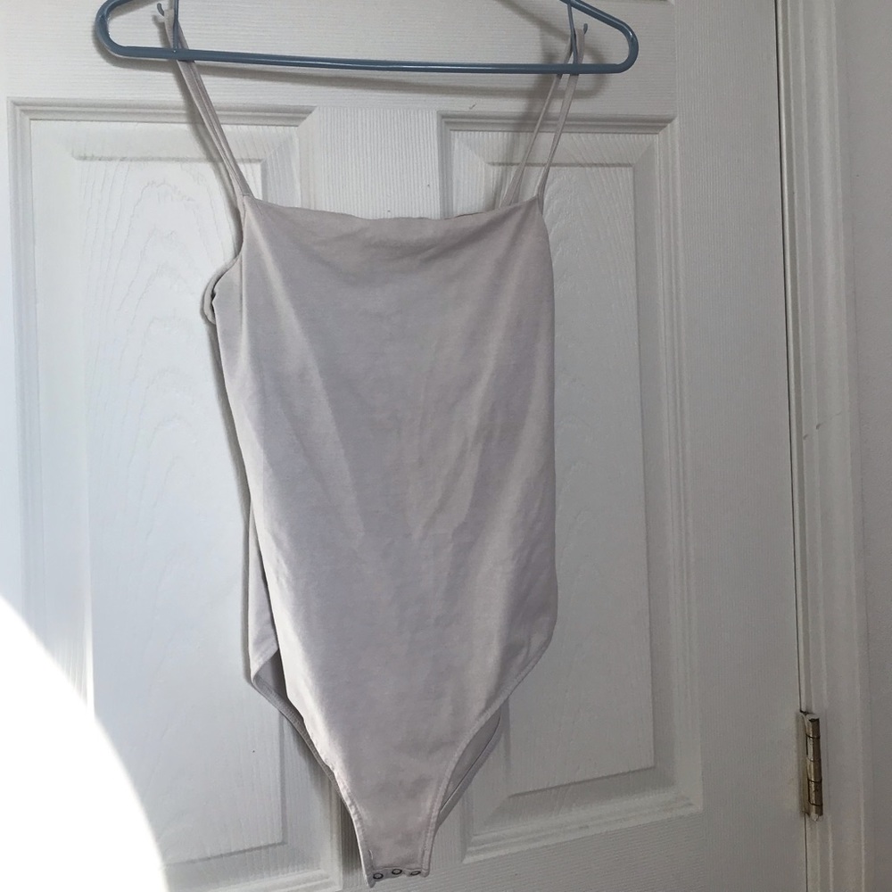 basic white slimming body suit